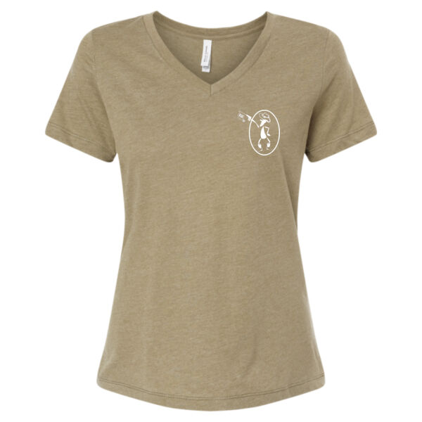 Women's Relaxed Heather CVC V-Neck Tee Thumbnail